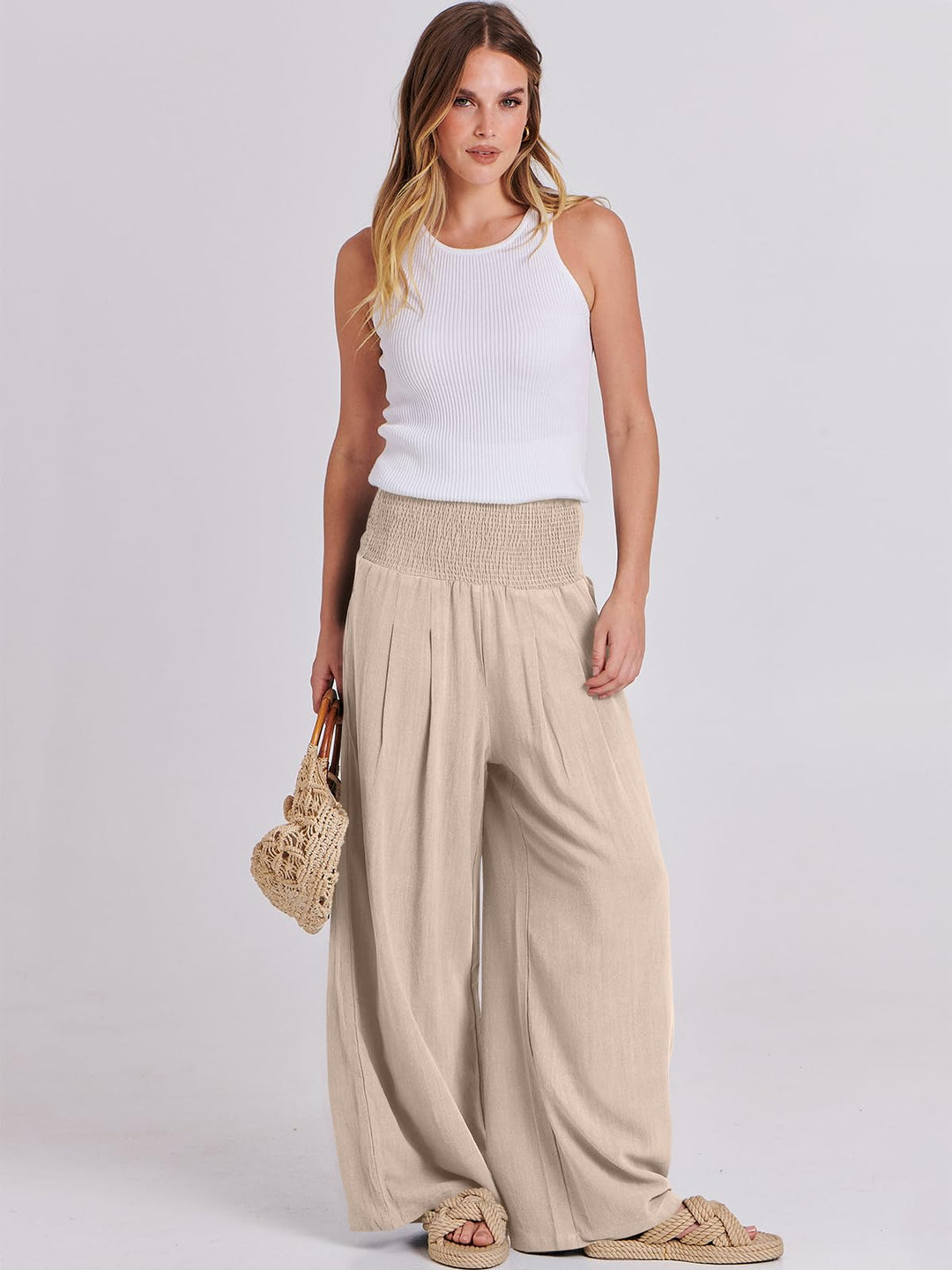 Holly | Linen High-Waist Lounge Pants