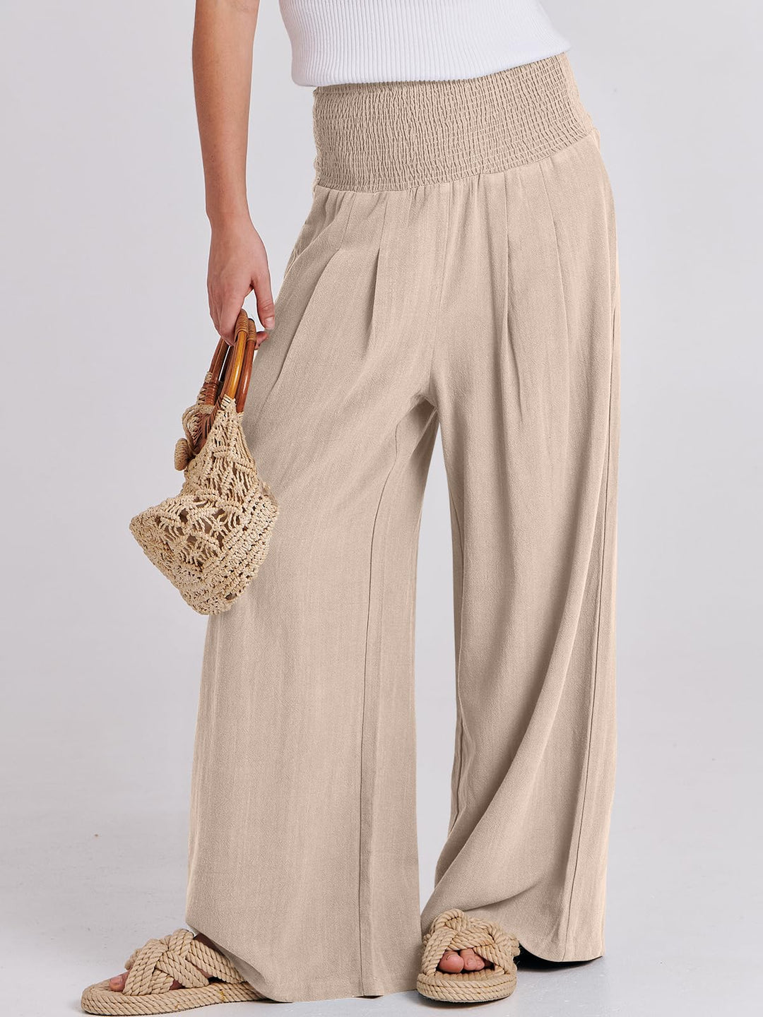 Holly | Linen High-Waist Lounge Pants