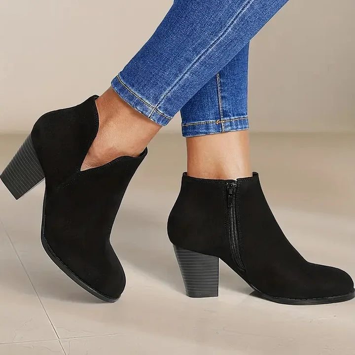 CINDY™ WOMEN'S CHUNKY HEEL ANKLE BOOTS