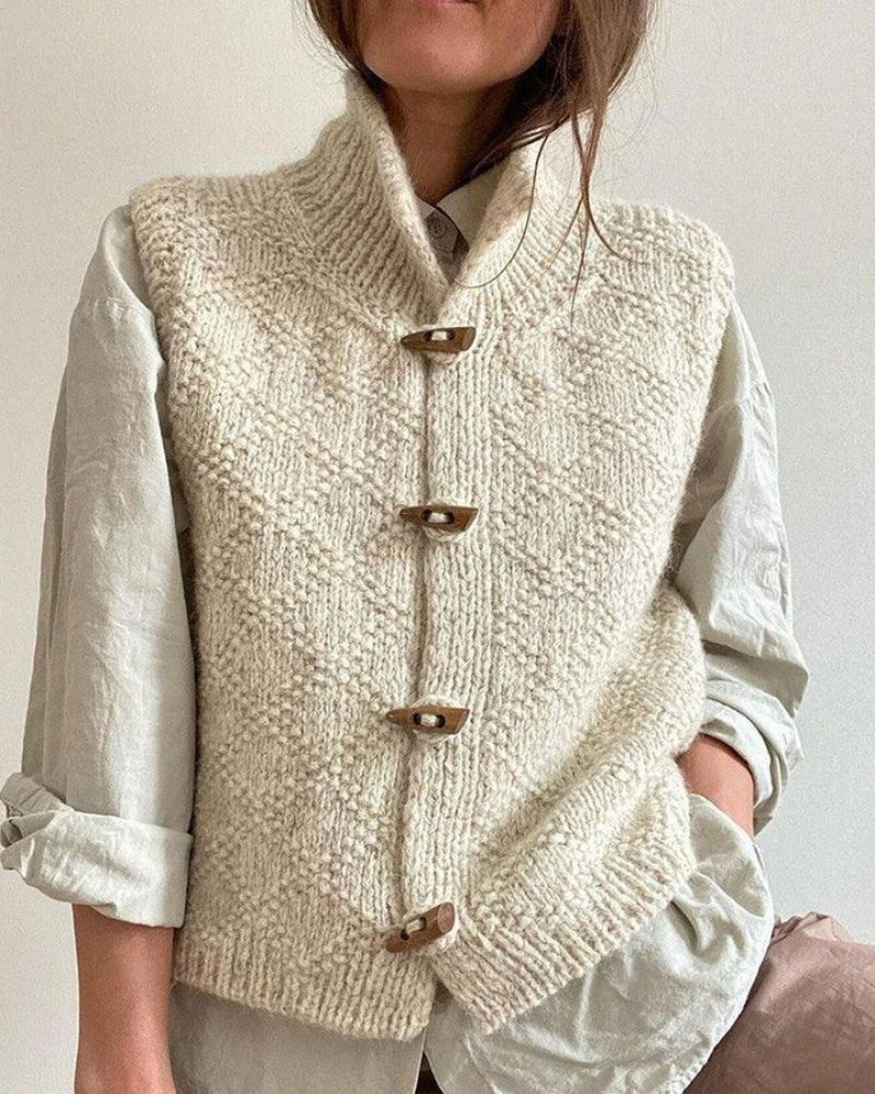 Cylia - Elegant cardigan without sleeves