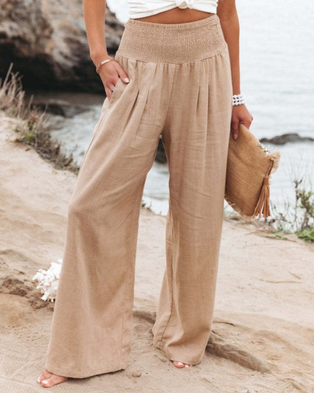 Holly | Linen High-Waist Lounge Pants