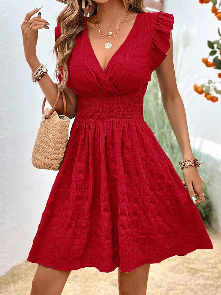 Lillian Flutter Sleeve Dress