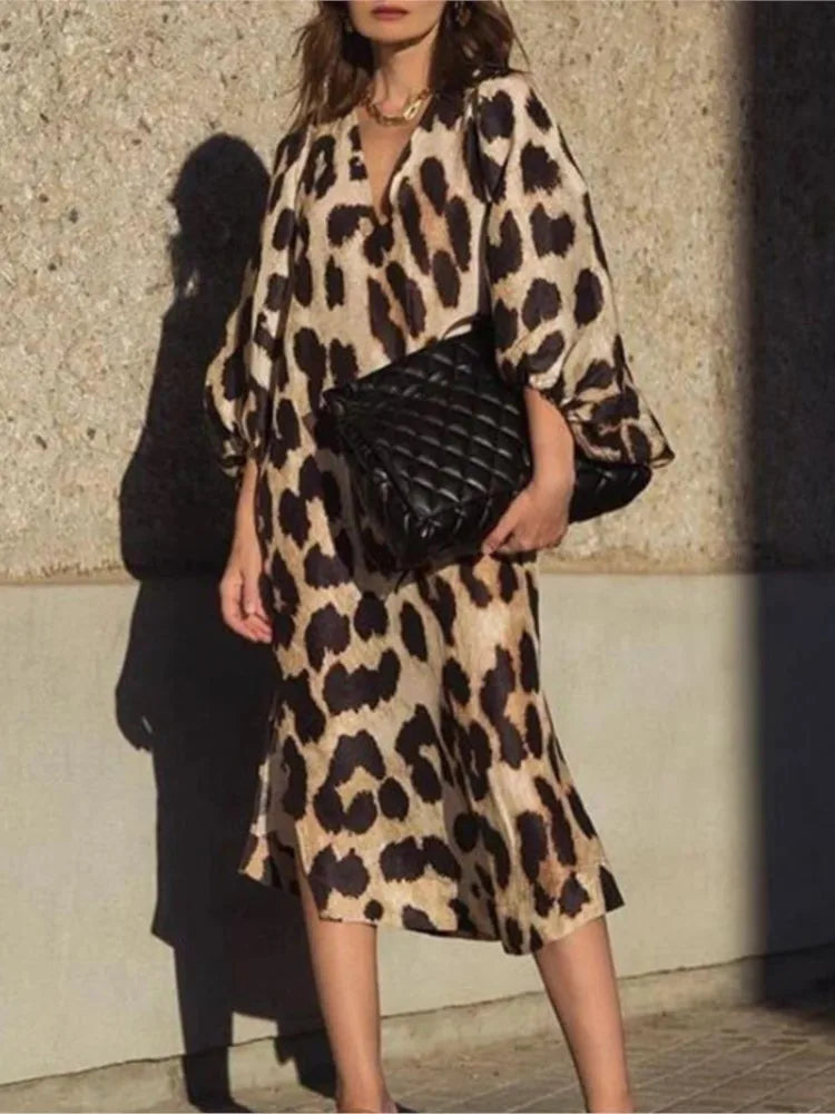 Elena™ - Leopard Print Dress