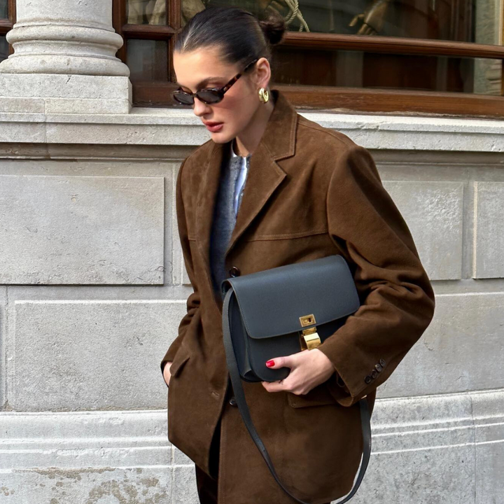 Beatrice | Elegant Brown Suede Jacket