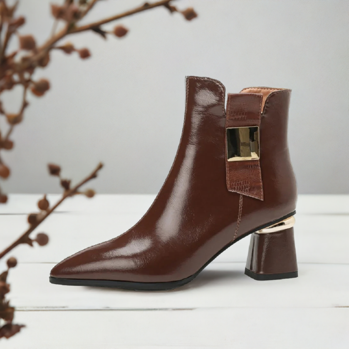 Yennie | Chunky Heel & Zipper